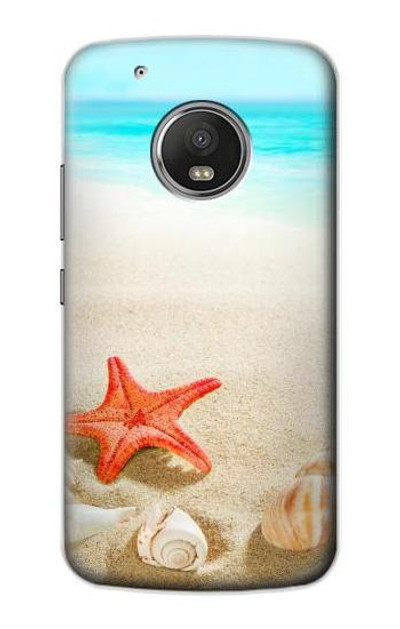 S3212 Sea Shells Starfish Beach Case Cover Custodia per Motorola Moto G5 Plus