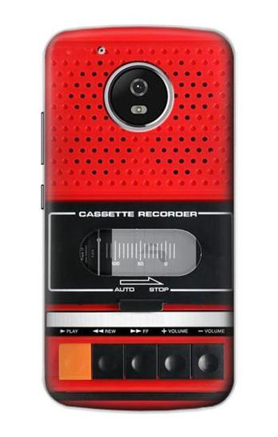 S3204 Red Cassette Recorder Graphic Case Cover Custodia per Motorola Moto G5