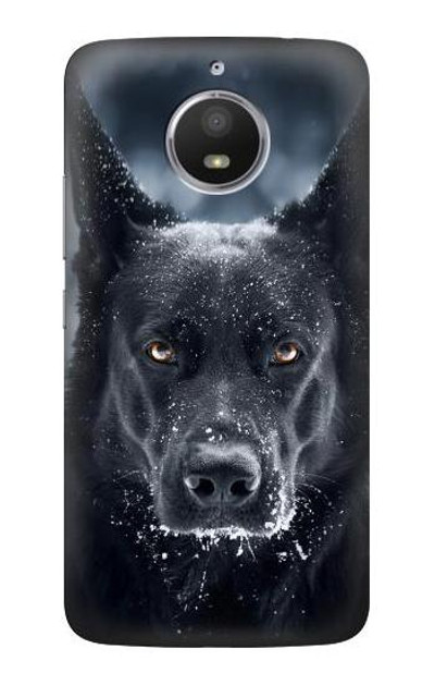 S3168 German Shepherd Black Dog Case Cover Custodia per Motorola Moto E4 Plus