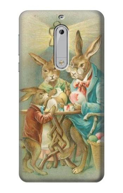 S3164 Easter Rabbit Family Case Cover Custodia per Nokia 5