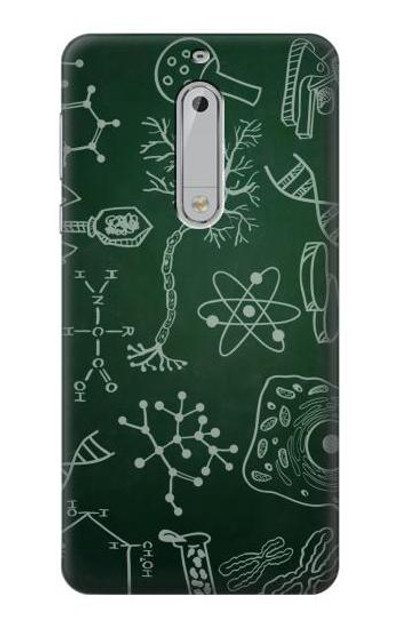 S3211 Science Green Board Case Cover Custodia per Nokia 5