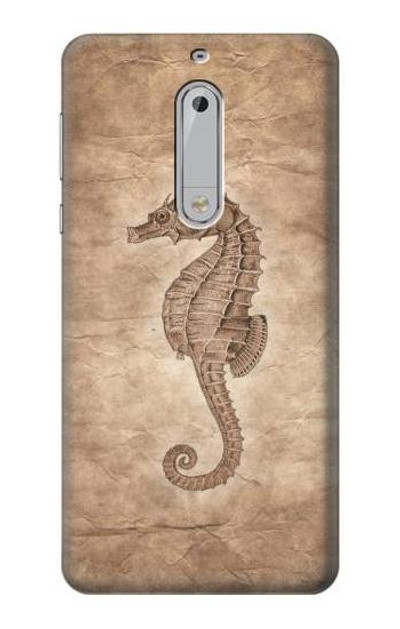 S3214 Seahorse Old Paper Case Cover Custodia per Nokia 5