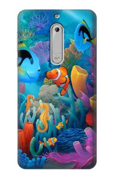 S3227 Underwater World Cartoon Case Cover Custodia per Nokia 5