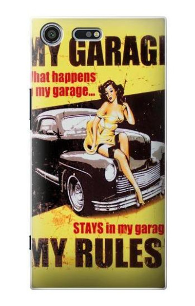 S3198 My Garage Pinup Girl Case Cover Custodia per Sony Xperia XZ Premium