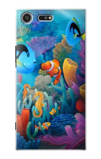 S3227 Underwater World Cartoon Case Cover Custodia per Sony Xperia XZ Premium