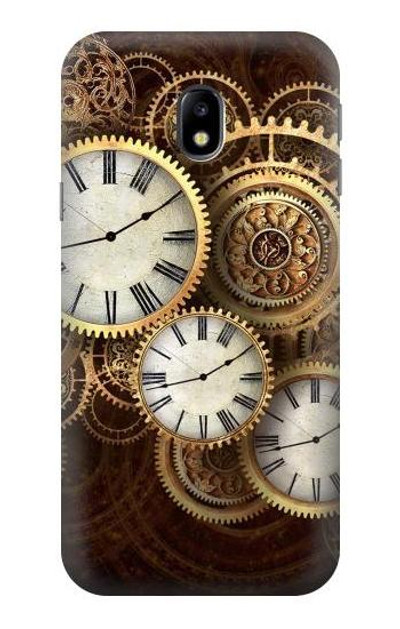 S3172 Gold Clock Live Case Cover Custodia per Samsung Galaxy J3 (2017) EU Version