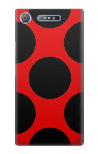 S1829 Lady bug Dot Pattern Case Cover Custodia per Sony Xperia XZ1