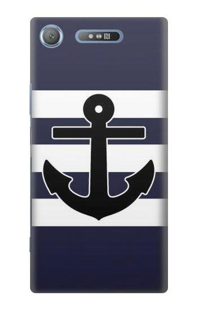 S2758 Anchor Navy Case Cover Custodia per Sony Xperia XZ1