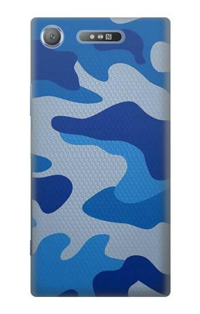 S2958 Army Blue Camo Camouflage Case Cover Custodia per Sony Xperia XZ1