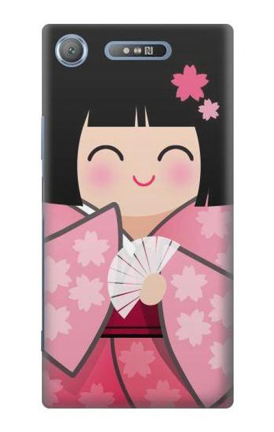 S3042 Japan Girl Hina Doll Kimono Sakura Case Cover Custodia per Sony Xperia XZ1