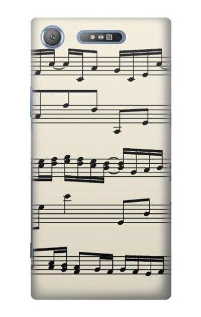 S3082 Music Sheet Case Cover Custodia per Sony Xperia XZ1