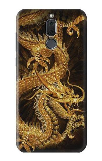 S2804 Chinese Gold Dragon Printed Case Cover Custodia per Huawei Mate 10 Lite