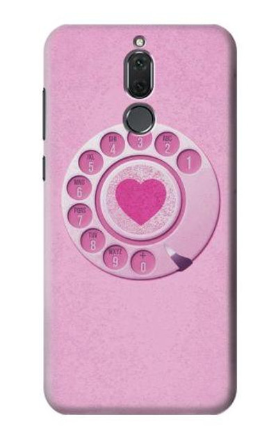 S2847 Pink Retro Rotary Phone Case Cover Custodia per Huawei Mate 10 Lite