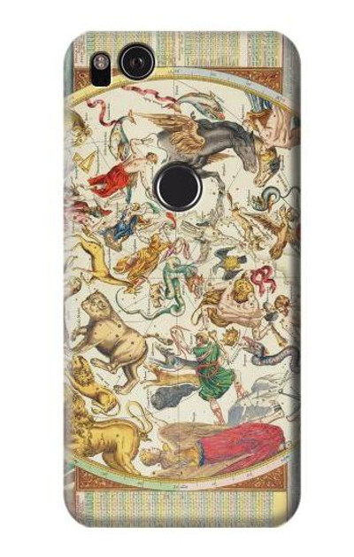 S3145 Antique Constellation Map Case Cover Custodia per Google Pixel 2