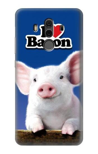 S0608 I Love Bacon Cute Baby Pig Case Cover Custodia per Huawei Mate 10 Pro, Porsche Design