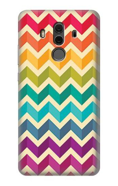 S2362 Rainbow Colorful Shavron Zig Zag Pattern Case Cover Custodia per Huawei Mate 10 Pro, Porsche Design