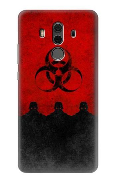 S2917 Biohazards Virus Red Alert Case Cover Custodia per Huawei Mate 10 Pro, Porsche Design