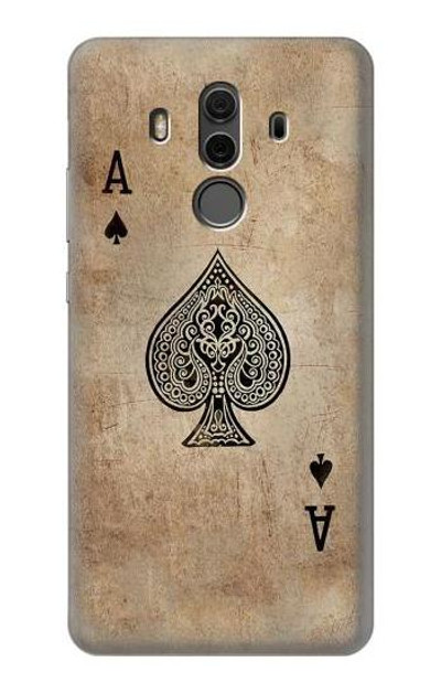 S2928 Vintage Spades Ace Card Case Cover Custodia per Huawei Mate 10 Pro, Porsche Design