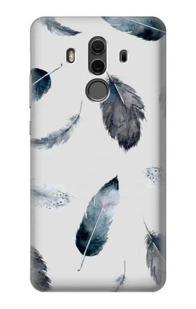 S3085 Feather Paint Pattern Case Cover Custodia per Huawei Mate 10 Pro, Porsche Design