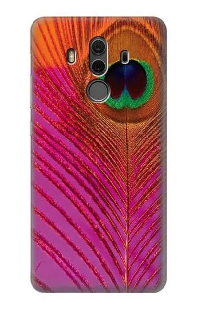 S3201 Pink Peacock Feather Case Cover Custodia per Huawei Mate 10 Pro, Porsche Design