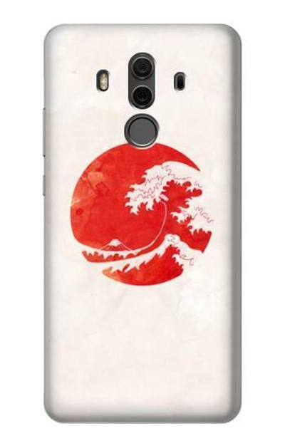 S3237 Waves Japan Flag Case Cover Custodia per Huawei Mate 10 Pro, Porsche Design