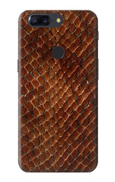 S0555 Snake Skin Case Cover Custodia per OnePlus 5T