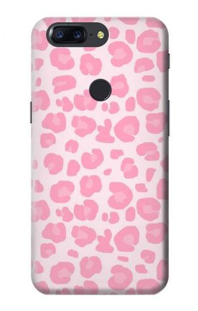 S2213 Pink Leopard Pattern Case Cover Custodia per OnePlus 5T