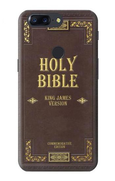 S2889 Holy Bible Cover King James Version Case Cover Custodia per OnePlus 5T