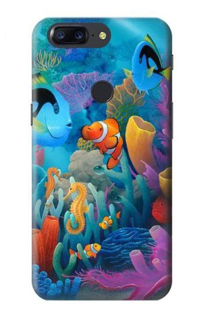 S3227 Underwater World Cartoon Case Cover Custodia per OnePlus 5T