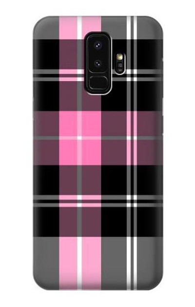 S3091 Pink Plaid Pattern Case Cover Custodia per Samsung Galaxy S9 Plus