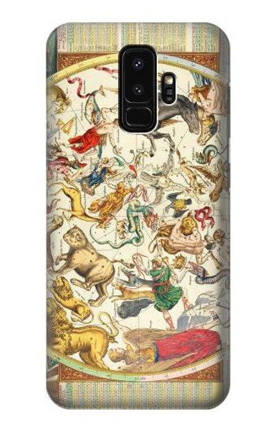 S3145 Antique Constellation Map Case Cover Custodia per Samsung Galaxy S9 Plus