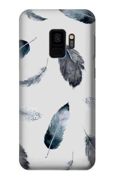 S3085 Feather Paint Pattern Case Cover Custodia per Samsung Galaxy S9