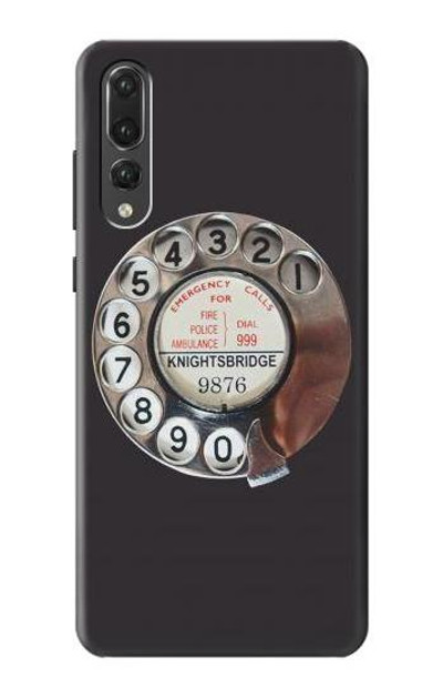 S0059 Retro Rotary Phone Dial On Case Cover Custodia per Huawei P20 Pro