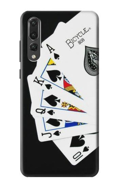 S1078 Poker Royal Straight Flush Case Cover Custodia per Huawei P20 Pro