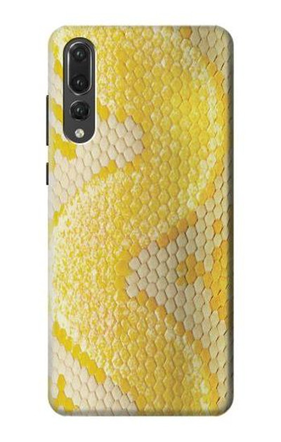 S2713 Yellow Snake Skin Graphic Printed Case Cover Custodia per Huawei P20 Pro