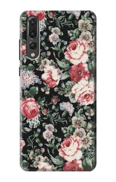 S2727 Vintage Rose Pattern Case Cover Custodia per Huawei P20 Pro