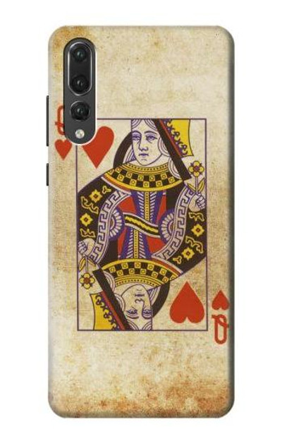 S2833 Poker Card Queen Hearts Case Cover Custodia per Huawei P20 Pro