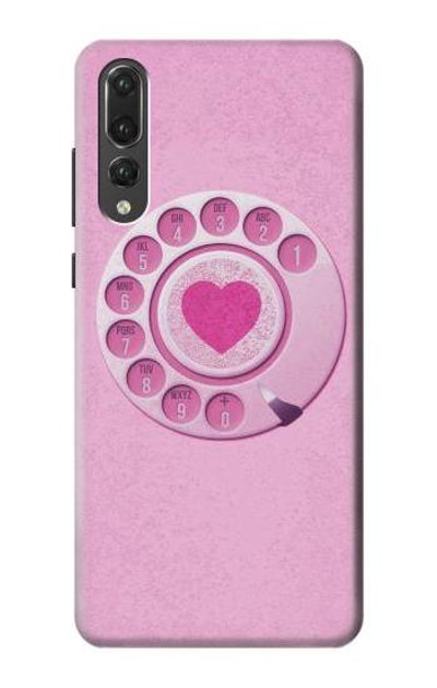 S2847 Pink Retro Rotary Phone Case Cover Custodia per Huawei P20 Pro