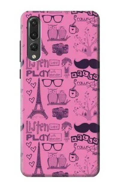 S2885 Paris Pink Case Cover Custodia per Huawei P20 Pro