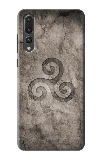 S2892 Triskele Symbol Stone Texture Case Cover Custodia per Huawei P20 Pro