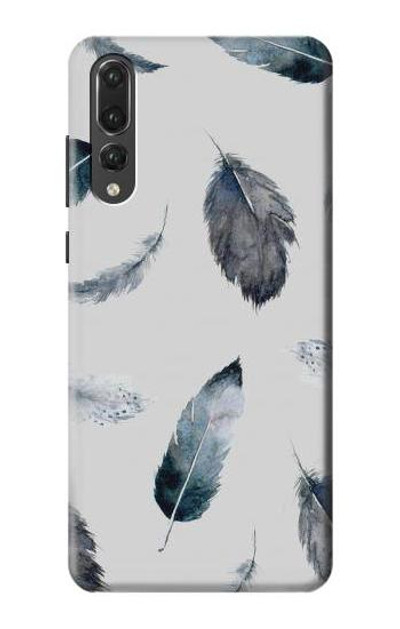 S3085 Feather Paint Pattern Case Cover Custodia per Huawei P20 Pro