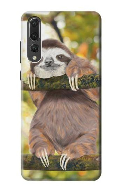 S3138 Cute Baby Sloth Paint Case Cover Custodia per Huawei P20 Pro