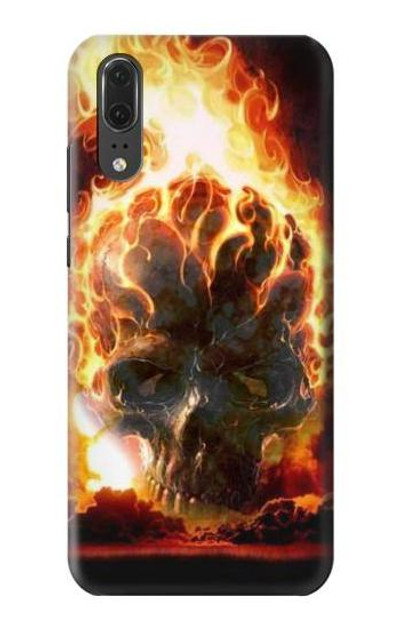 S0863 Hell Fire Skull Case Cover Custodia per Huawei P20