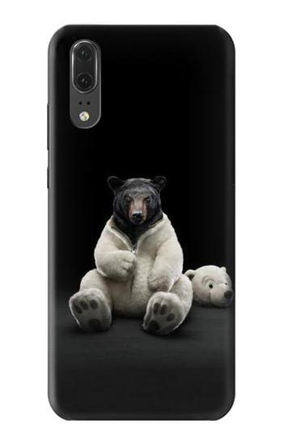 S0878 Black Bear Case Cover Custodia per Huawei P20