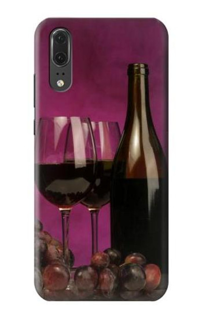 S0910 Red Wine Case Cover Custodia per Huawei P20