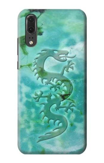 S2653 Dragon Green Turquoise Stone Graphic Case Cover Custodia per Huawei P20