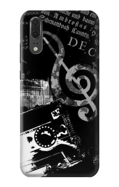 S3197 Music Cassette Note Case Cover Custodia per Huawei P20