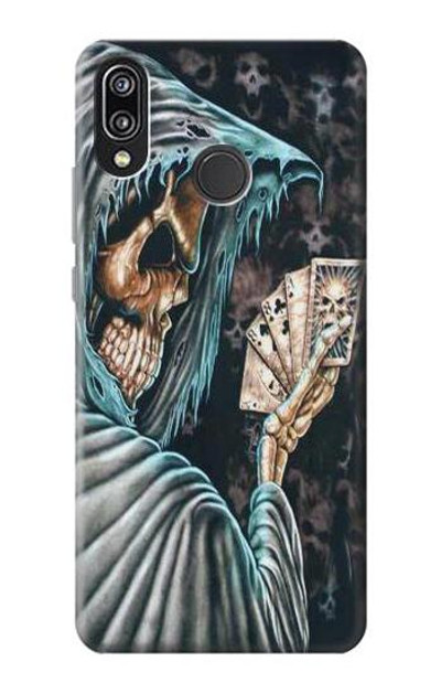 S0748 Grim Reaper Death Poker Case Cover Custodia per Huawei P20 Lite