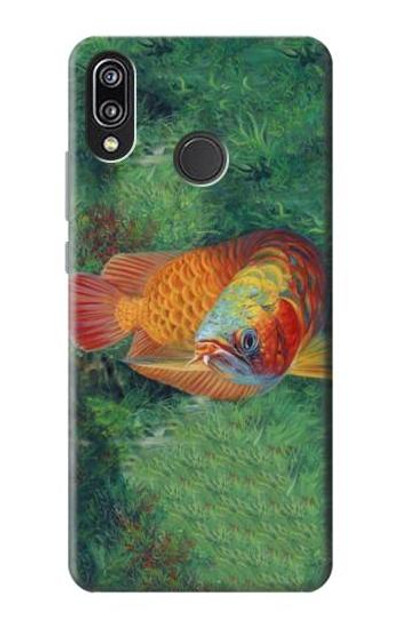 S1157 Red Arowana Fish Case Cover Custodia per Huawei P20 Lite