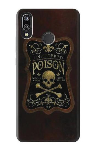 S2649 Unfiltered Poison Vintage Glass Bottle Case Cover Custodia per Huawei P20 Lite